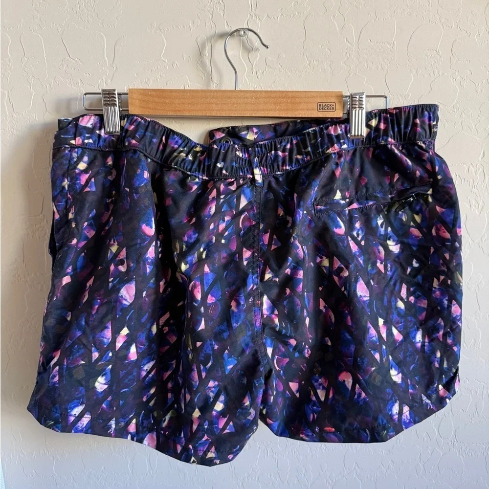 Paul Smith Men’s Swim Short Black Purple Pink Patterned Swim Trunks Short